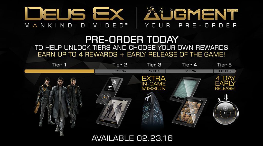 Deus Ex: Mankind Divided Pre-Order Program Cancelled
