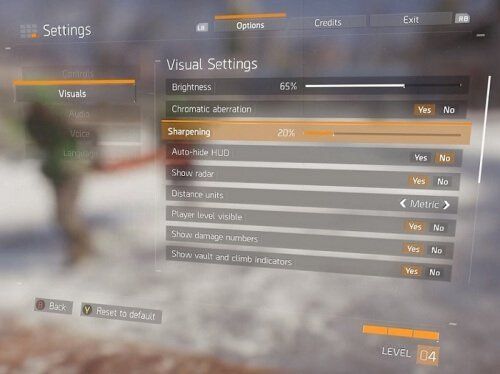 The Division Console Visual Options