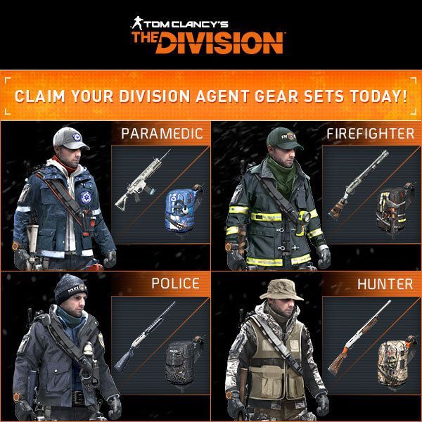 The Divisions Origins Gear Sets