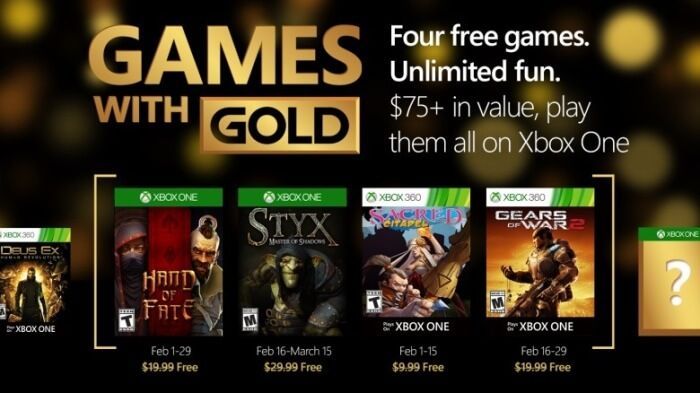 Free Xbox Games with Gold for February 2016 - Games with Gold February 2016