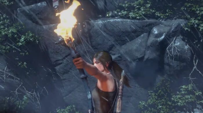 Rise of the Tomb Raider Pre-Order Bonus Includes Chicken Bombs - Lara Croft Flaming Arrow