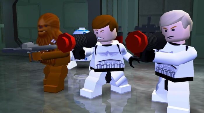 Best Star Wars Games - Chewbacca, Han Solo, and Luke Skywalker Lego Star Wars