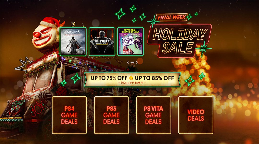 Today Is Last Day of Sony's PSN Holiday Sale