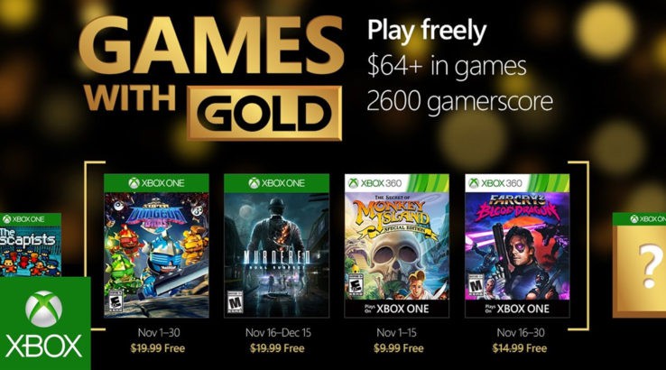 Xbox Live November Games With Gold Confirmed