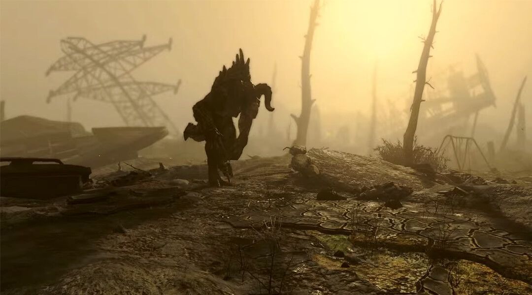 Fallout 4 Player Destroys Vertibird Using Deathclaw