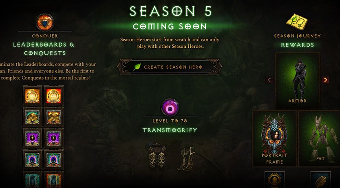 Diablo 3 Season 5 Details, Starts January 15