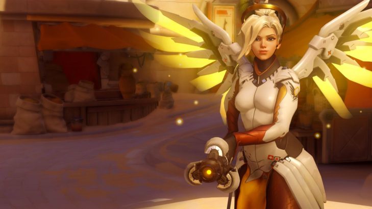 Overwatch: Watch Mercy Extend Her Wings Using Glitch